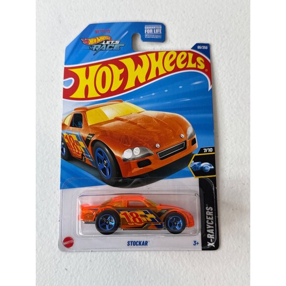 Hot Wheels Stockar X-Raycers Orange Blue 18 Car 2023 Diecast 7/10 - Picture 1 of 3